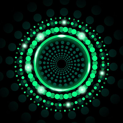 Neon Green Circle Theme