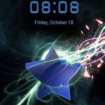 Get Stylish Blue Star Floating in Space Theme – Move Your Device to See the Parallax Effect on the Lock Screen