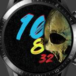 Get the Edgy Digital Skull Watch Face – Perfect for WearOS and Huawei Watches