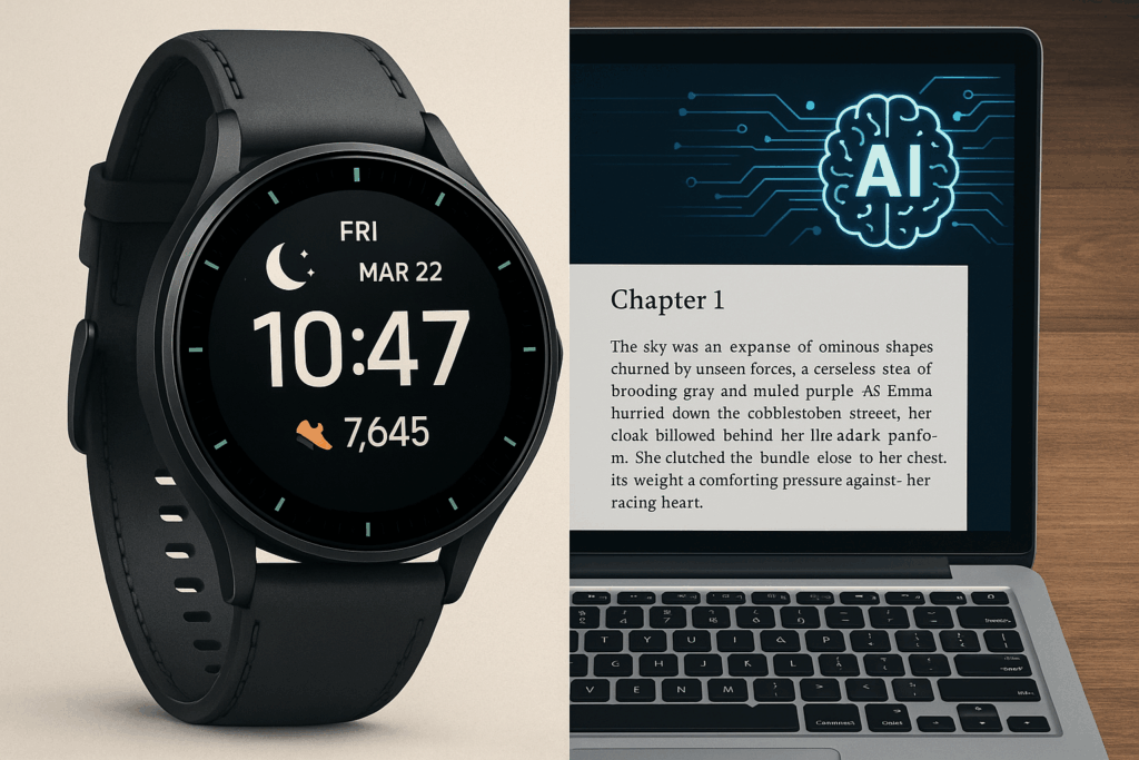 AI Book Writer desktop app generating a novel using GPT-5 artificial intelligence